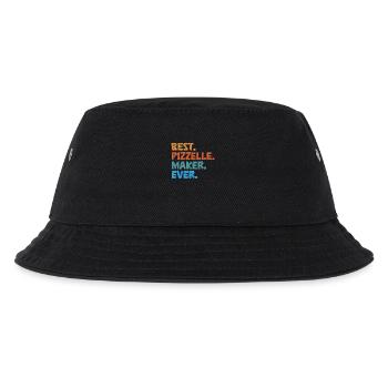 Pizzelle Waffel - Italienische Waffeln - Kinder Bucket Hat - Schwarz - Vorne