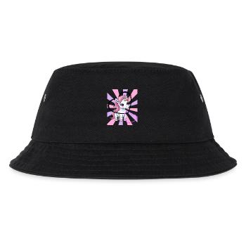 Unicorn Valentine Heart Teen Horse Kids Hearts - Kids’ Bucket Hat - black - Front