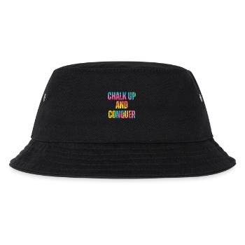 Boulderer Chalk Up and Conquer Bouldering - Kids’ Bucket Hat - black - Front