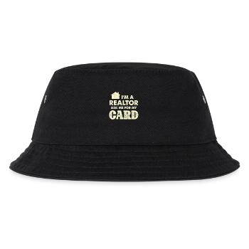 Ich Bin Makler Frag Mich Nach Meiner Karte - Kinder Bucket Hat - Schwarz - Vorne