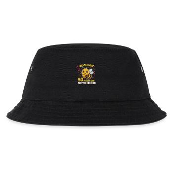 Auch mit 50 noch ein flottes Bienchen – Geburtstag - Kinder Bucket Hat - Schwarz - Vorne