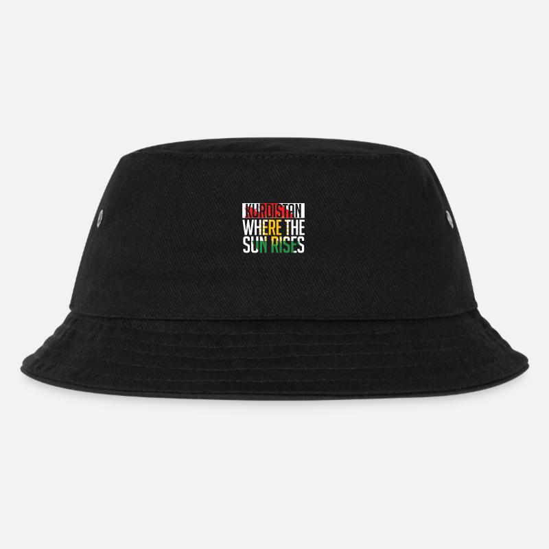 Kurdistan Where The Sun Rises Kurde Kurden - Kinder Bucket Hat - Schwarz