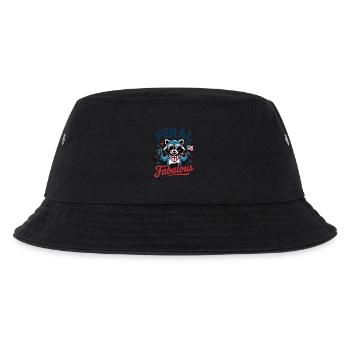 Waschbär Wild & Frei Rot Weiß Und Wild - Kinder Bucket Hat - Schwarz - Vorne