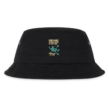 Pressure Down There Is Better Taucher Design - Kinder Bucket Hat - Schwarz - Vorne