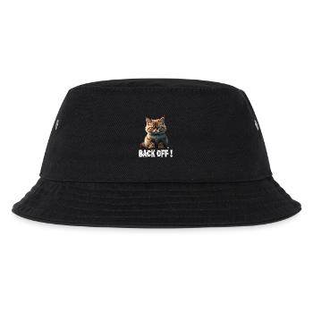 Cute Evil Red Cat Says Go Away! Back off! - Kids’ Bucket Hat - black - Front