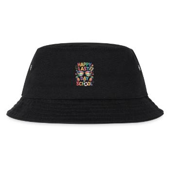 Letzter Schultag Sommerferien Spruch - Kinder Bucket Hat - Schwarz - Vorne