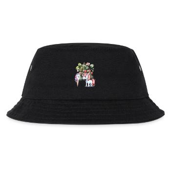 Strawberry Unicorn Kids Girls Women Teen - Kids’ Bucket Hat - black - Front