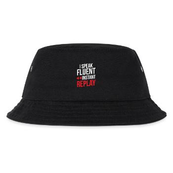 Funny Sports Ansager - Kinder Bucket Hat - Schwarz - Vorne