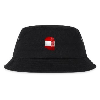 Vertical Austrian flag, Austrian pride - Kids’ Bucket Hat - black - Front