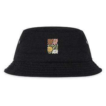 Wildblumen Boho - Kinder Bucket Hat - Schwarz - Vorne