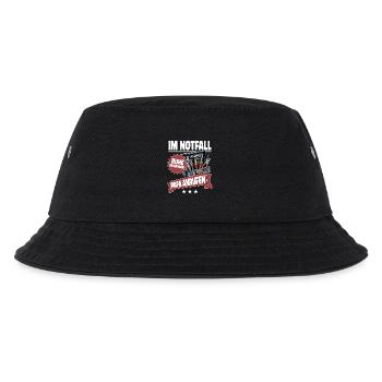 Im Notfall Ruhe bewahren Papa Anrufen - Werkzeug - Kinder Bucket Hat - Schwarz - Vorne