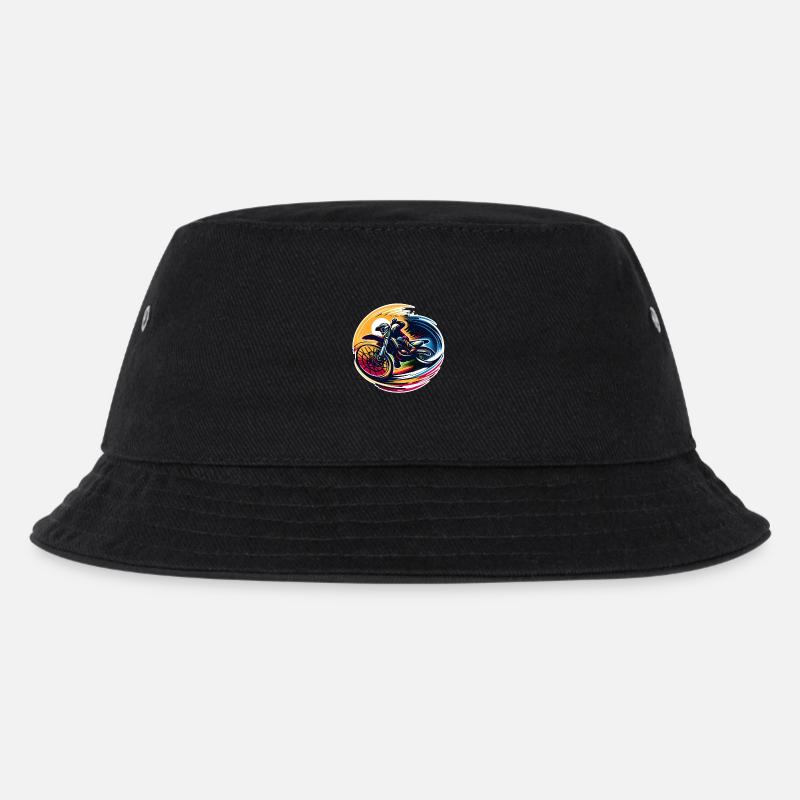 Motocross - Kinder Bucket Hat - Schwarz