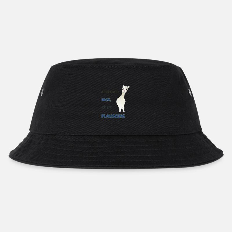 Ich bin nicht dick, ich bin flauschig! - Kinder Bucket Hat - Schwarz