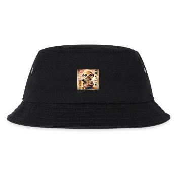 Ramen Meerkat Grunge Poster Style - Kids’ Bucket Hat - black - Front