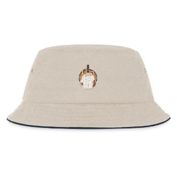 In the name of Jesus I play the guitar - Kids’ Bucket Hat - ecru/navy - Front