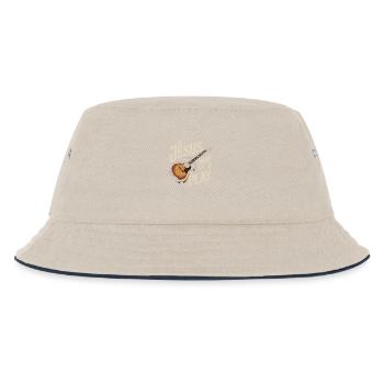 In the name of Jesus I play the guitar - Kids’ Bucket Hat - ecru/navy - Front
