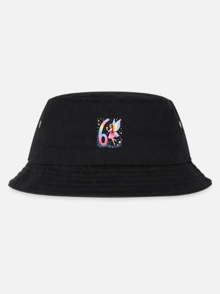 Süße Fee 6. Geburtstag für Mädchen - Kinder Bucket Hat - Schwarz