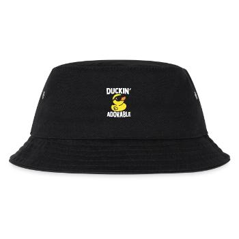Duckin' Adorable Yellow Duck Rubber Duck Gift - Kids’ Bucket Hat - black - Front