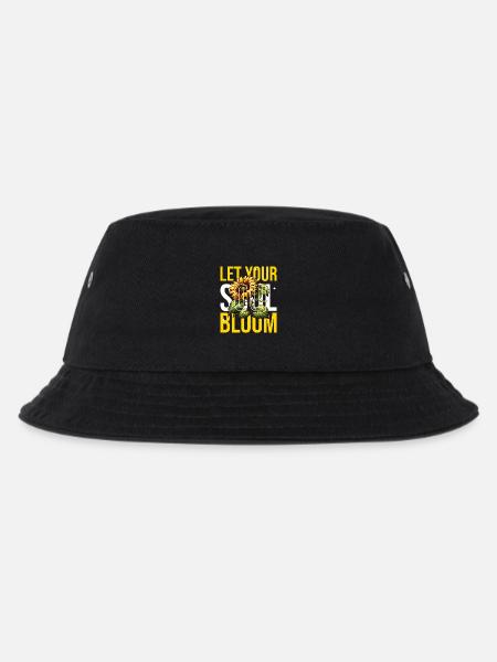 Lass deine Seele blühen - Kinder Bucket Hat - Schwarz