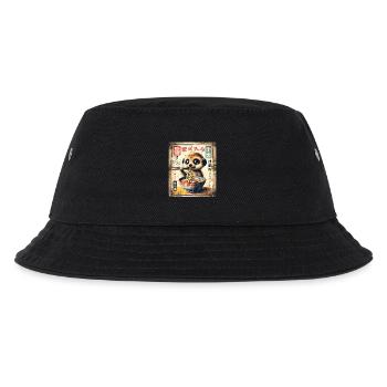 Ramen Meerkat Grunge Poster Style - Kids’ Bucket Hat - black - Front