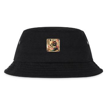 Ramen T Rex Dinosaur Grunge Poster Style - Kids’ Bucket Hat - black - Front