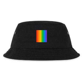Regenbogen Farbverläufe Farben - Kinder Bucket Hat - Schwarz - Vorne