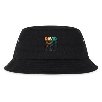 David - Kinder Bucket Hat - Schwarz - Vorne
