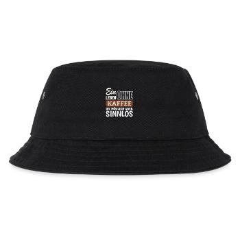 Ein Leben ohne Kaffee ist möglich aber sinnlos - Kinder Bucket Hat - Schwarz - Vorne