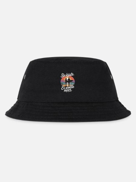 Sie Küste Er Wollte Meer Strand Liebe Welle Surfer - Kinder Bucket Hat - Schwarz