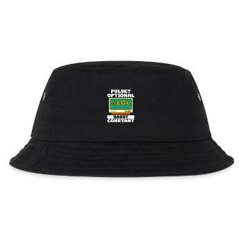 PULS? OPTIONAL, SASS? CONSTANT - GESCHENK FÜR KRANKENSCHWESTER - Kinder Bucket Hat - Schwarz - Vorne