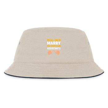 Arzthelferin Physician Assistant Pflege MFA PA - Kinder Bucket Hat - Natur/Navy - Vorne