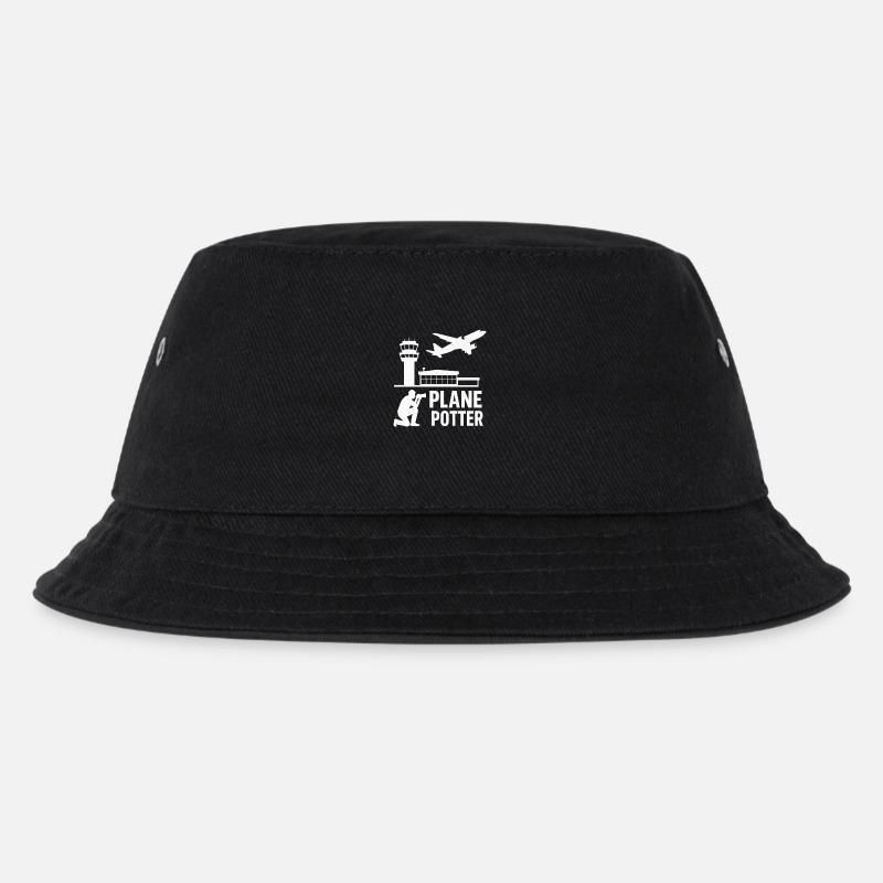 Plane – Flugzeugspotter Design - Kinder Bucket Hat - Schwarz
