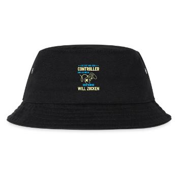 Zocken Gamer Gaming Zocker Controller Videospiele - Kinder Bucket Hat - Schwarz - Vorne