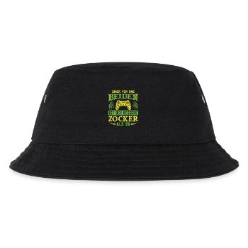 Zocken Gamer Gaming Zocker Controller Videospiele - Kinder Bucket Hat - Schwarz - Vorne