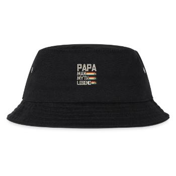 Papa Vater - Kinder Bucket Hat - Schwarz - Vorne