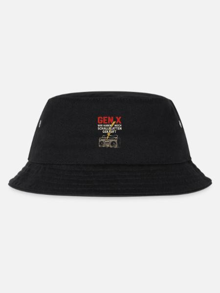 Gen X Wir Haben Noch Schallplatten Gekauft - Kinder Bucket Hat - Schwarz