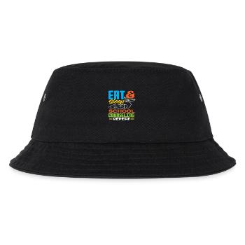 Eat Sleep School Counseling Repeat Motivation - Kids’ Bucket Hat - black - Front