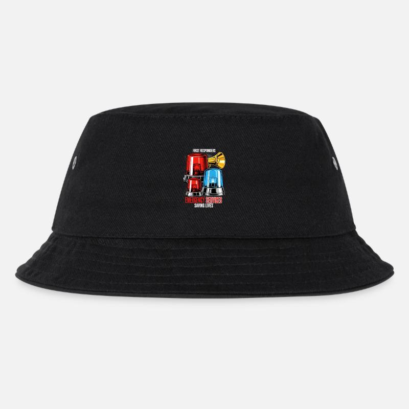 Sirenen Klänge Ersthelfer Notdienst - Kinder Bucket Hat - Schwarz