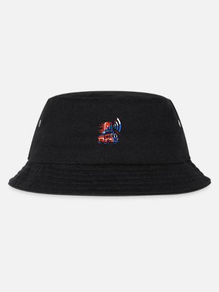 Feuerwehrauto mit Sirene - Kinder Bucket Hat - Schwarz