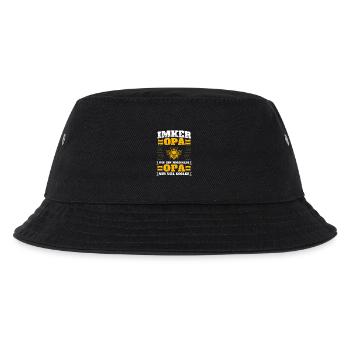 Imker Opa Großvater Bienen Flüsterer Geschenk - Kinder Bucket Hat - Schwarz - Vorne