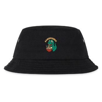 Lustiger Dinosaurier der Ramen Nudeln isst - Kinder Bucket Hat - Schwarz - Vorne
