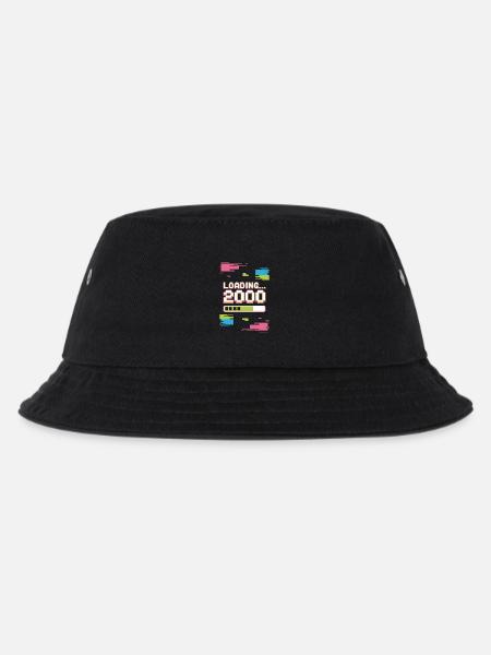 Retro Loading 2000 Pixel - Kinder Bucket Hat - Schwarz
