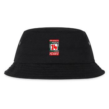Teenager 14 Jahre Geburtstag Monate Stunden - Kinder Bucket Hat - Schwarz - Vorne