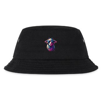 Sheep Lamb Sheep Domestic Sheep Shepherd Sweet Sheep - Kids’ Bucket Hat - black - Front