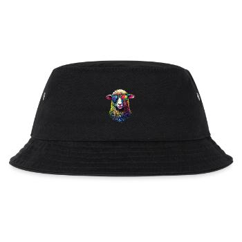 Sheep Lamb Sheep Domestic Sheep Shepherd Sweet Sheep - Kids’ Bucket Hat - black - Front
