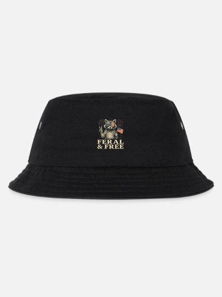 Raccoon sauvage et libre USA Patriotic - Bob Enfant - noir
