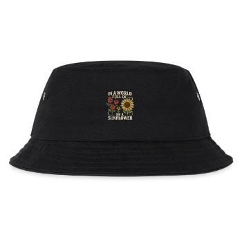 Be the Sunflower – Be Yourself - Kids’ Bucket Hat - black - Front