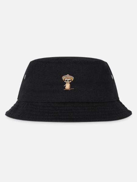 Erdmännchen Lustig Sombrero - Kinder Bucket Hat - Schwarz