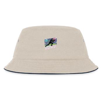 LASER STÜRZE DICH IN DIE SCHLACHT - Kinder Bucket Hat - Natur/Navy - Vorne