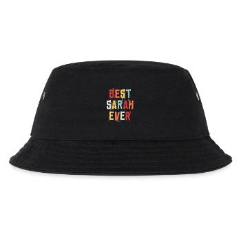 Beste Sarah Ever Retro Vorname Text Spruch - Kinder Bucket Hat - Schwarz - Vorne